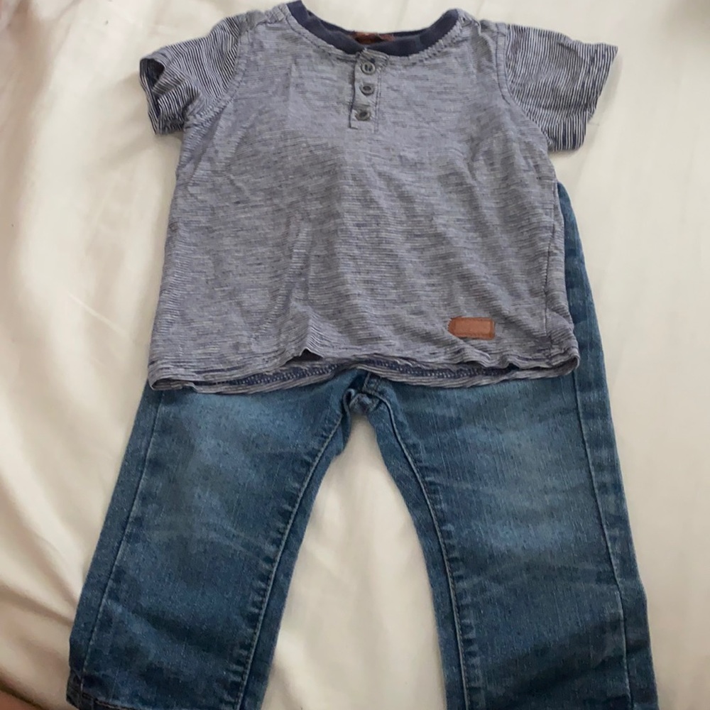 VGUC 7 for all mankind matching set w jeans and t